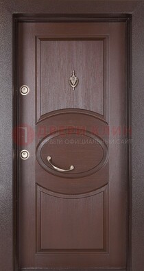 Коричневая входная дверь c МДФ панелью ЧД-36 в частный дом в Лыткарино