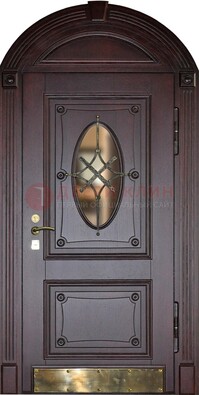 Арочная металлическая дверь с виноритом ДА-38 в Лыткарино