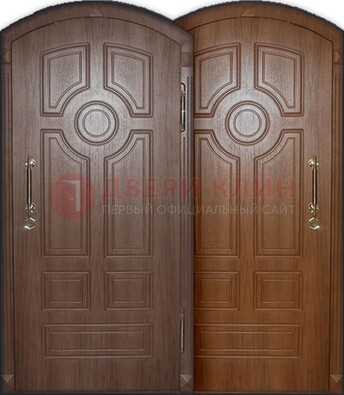 Железная арочная дверь с отделкой МДФ ДА-7 в Лыткарино