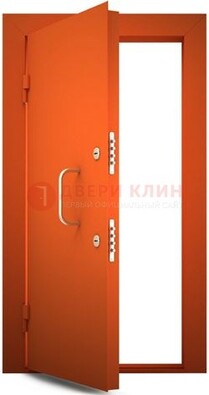 Оранжевая стальная бронированная дверь с нитроэмалью ДБ-2 в Лыткарино