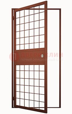 Коричневая металлическая бронированная дверь ДБ-6 в Лыткарино