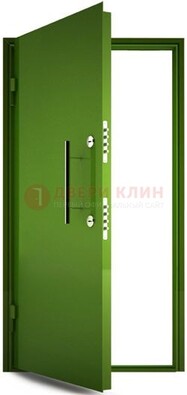 Зеленая металлическая бронированная дверь ДБ-8 в Лыткарино