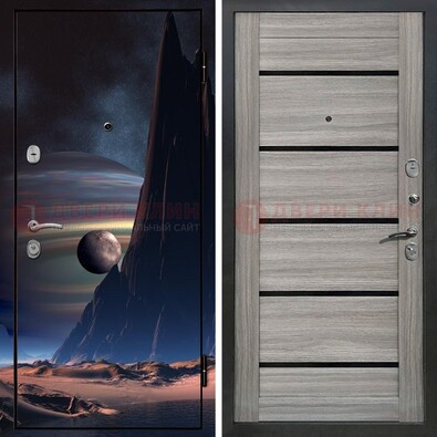 Стальная дверь с фотопечатью космоса ДФ-49 в Лыткарино