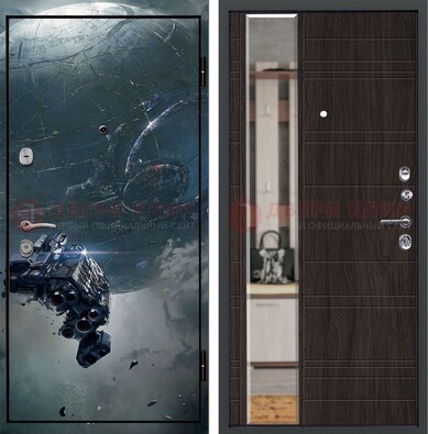 Железная дверь с фотопечатью космической фантастики ДФ-51 в Лыткарино