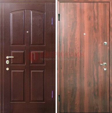 Офисная входная дверь с МДФ ламинат внутри ДМ-101 в Лыткарино