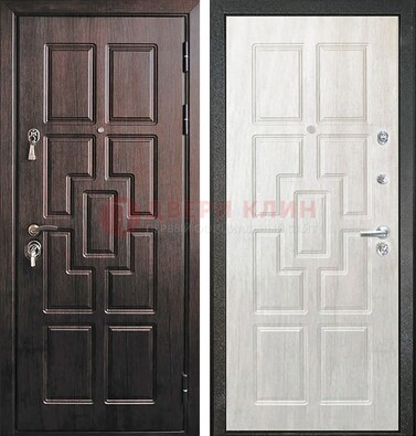 Темная металлическая дверь с МДФ ДМ-2 в Лыткарино