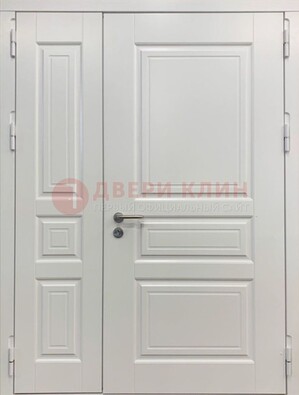 Полуторная светлая металлическая дверь с МДФ ДМ-336 в Лыткарино