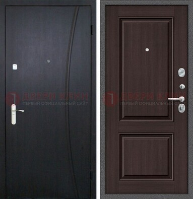 Темная стальная дверь с МДФ панелями ДМ-362 в Лыткарино
