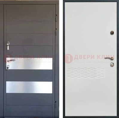 Металлическая дверь МДФ темная и светлая ДМ-420 в Лыткарино