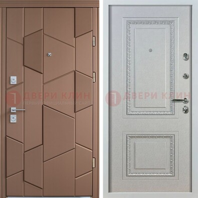 Квартирная стальная дверь с разными панелями МДФ ДМ-496 в Лыткарино