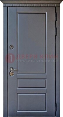 Тёмная входная дверь для коттеджа с МДФ ДМ-528 в Лыткарино