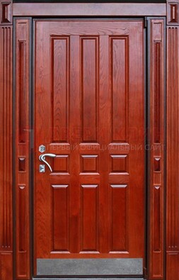 Красная входная дверь для улицы с МДФ ДМ-532 в Лыткарино