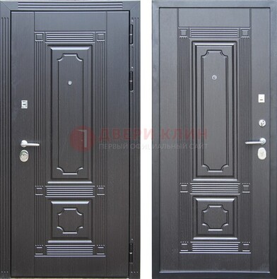 Декоративная серая металлическая дверь с МДФ ДМ-57 в Лыткарино