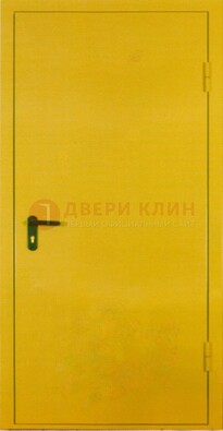 Желтая железная дверь с нитроэмалью ДН-5 в Лыткарино