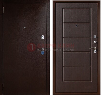 Темная входная дверь с порошковым окрасом ДП-113 в Лыткарино