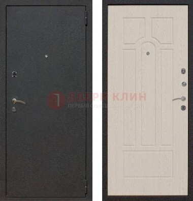 Серая входная дверь с порошковым покрытием МДФ внутри ДП-129 в Лыткарино