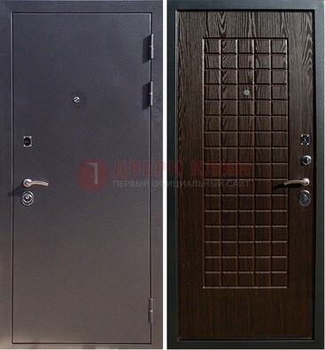 Серая металлическая дверь с порошковым напылением ДП-153 в Лыткарино