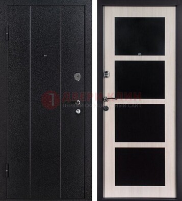 Черная металлическая дверь с порошковым напылением ДП-176 в Лыткарино