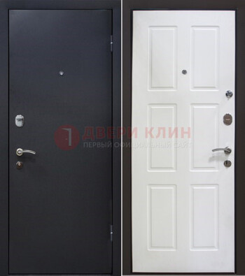 Черная металлическая дверь с порошковым покрытием ДП-193 в Лыткарино