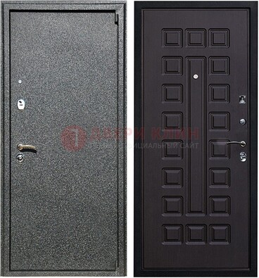 Черная стальная дверь с порошковым покрытием ДП-196 в Лыткарино