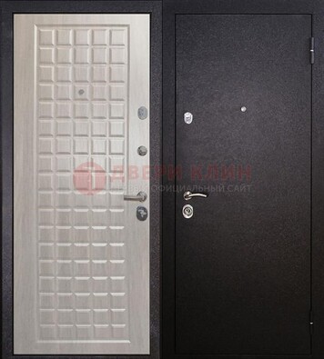 Черная входная дверь с порошковым покрытием ДП-206 в Лыткарино