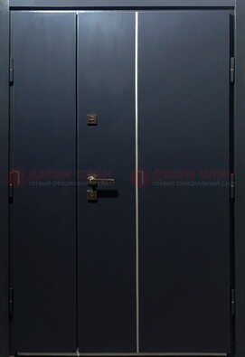Темная металлическая дверь с порошковым покрытием ДП-220 в Лыткарино