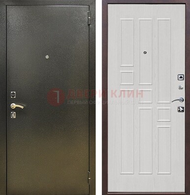 Входная дверь Темное серебро с порошковой отделкой и терморазрывом МДФ ДП-282 в Лыткарино