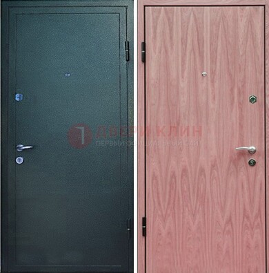 Черная входная дверь с порошковым покрытием ДП-32 в Лыткарино