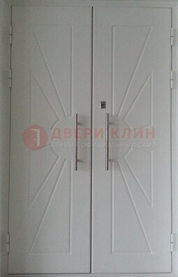 Парадная двухстворчатая дверь с фрезерованным МДФ ДПР-14 в Лыткарино