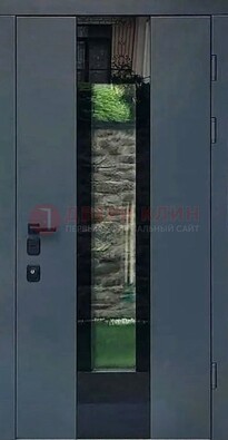 Современная дверь со стеклом для коттеджа ДС-40 в Лыткарино