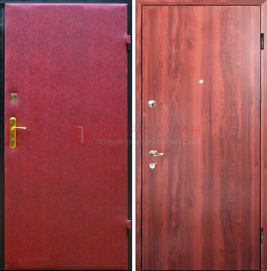 Красная входная дверь с винилискожей ДВ-30 в Лыткарино