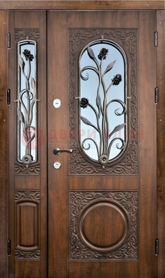 Железная дверь с виноритом и ковкой ДВТ-180 в Лыткарино