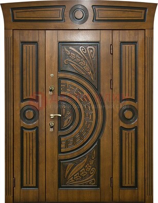 Парадная входная дверь с виноритом и узором ДВТ-194 в Лыткарино