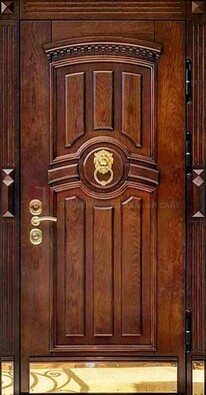 Входная дверь с виноритом в коричневом цвете ДВТ-236 в Лыткарино