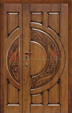 Коричневая входная дверь с виноритом ДВТ-5 в Лыткарино