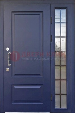Синяя дверь с виноритом и стеклянными вставками  ДВТ-79 в Лыткарино
