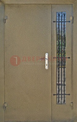 Тамбурная дверь Порошок со стеклом и ковкой ПЛ-20 в Лыткарино